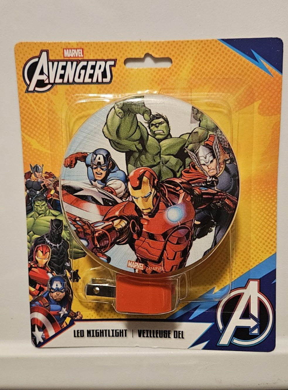 Marvel Avengers LED Night Light Iron Man Hulk Captain America Thor Manual On/off